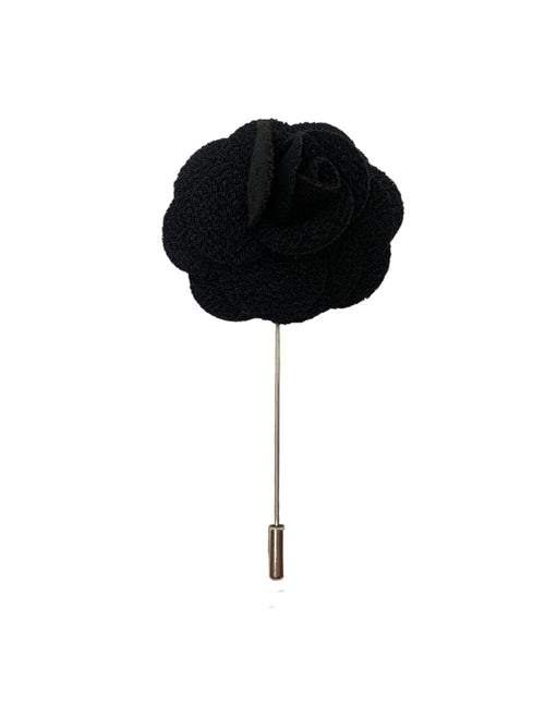 Boutonniere Camlia Tela Negro