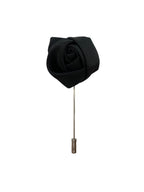 Boutonniere Rosa Tela Negro