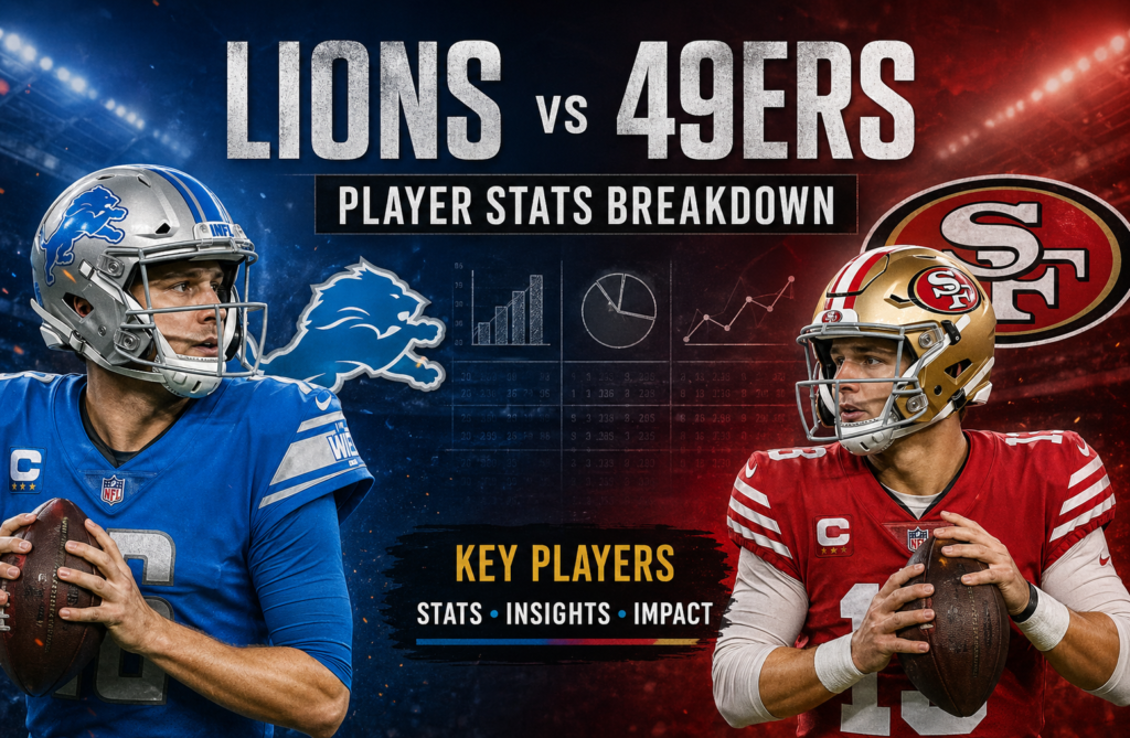 Detroit Lions vs 49ers Match Player Stats
