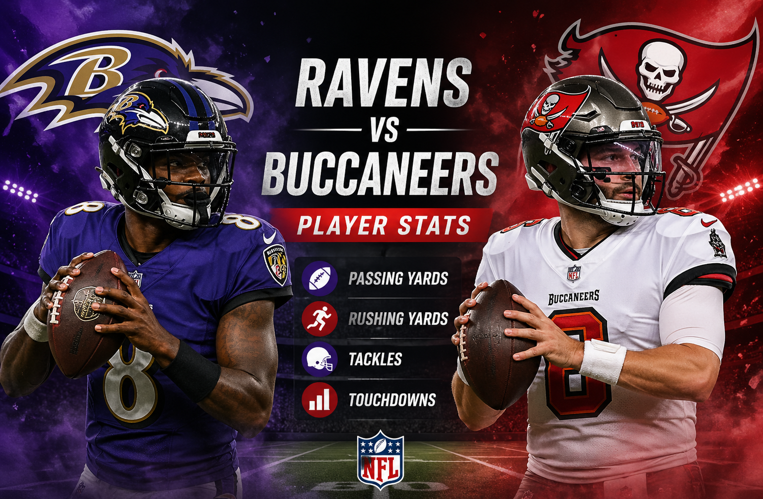 Baltimore Ravens vs Tampa Bay Buccaneers Match Player Stats