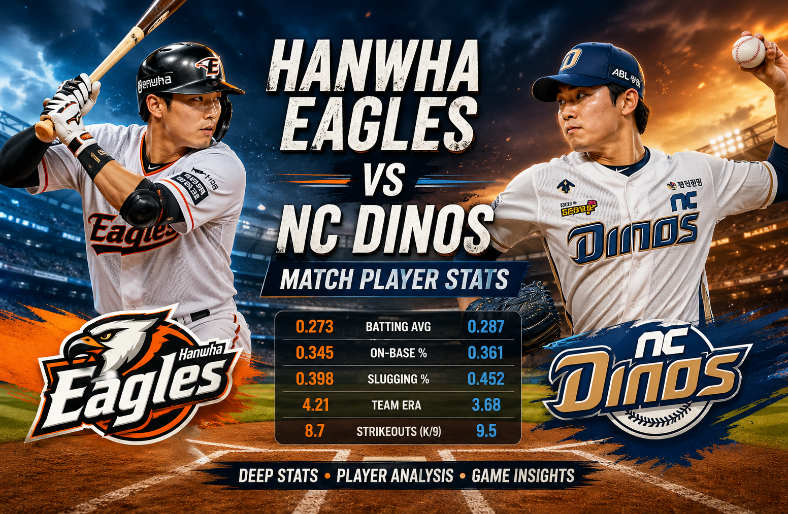 Hanwha Eagles vs NC Dinos Match Player Stats