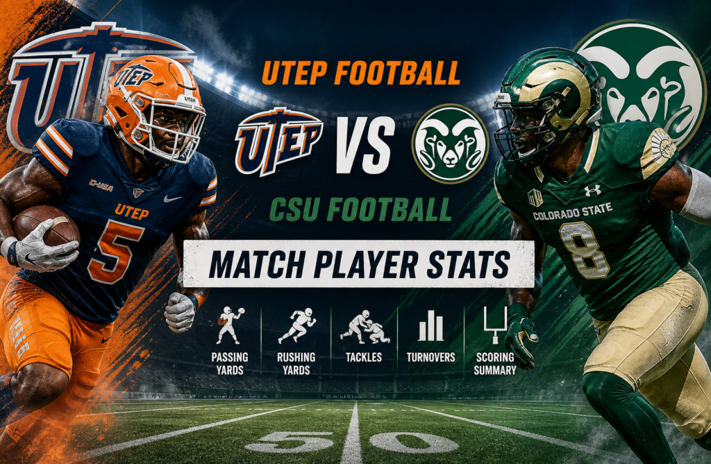 Utep Football VS Csu Football Match Player Stats