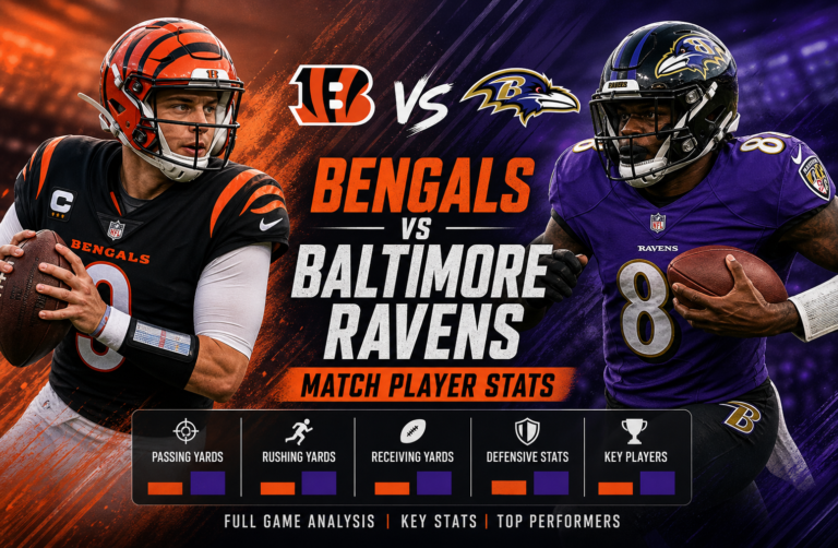 Bengals vs Baltimore Ravens Match Player Stats