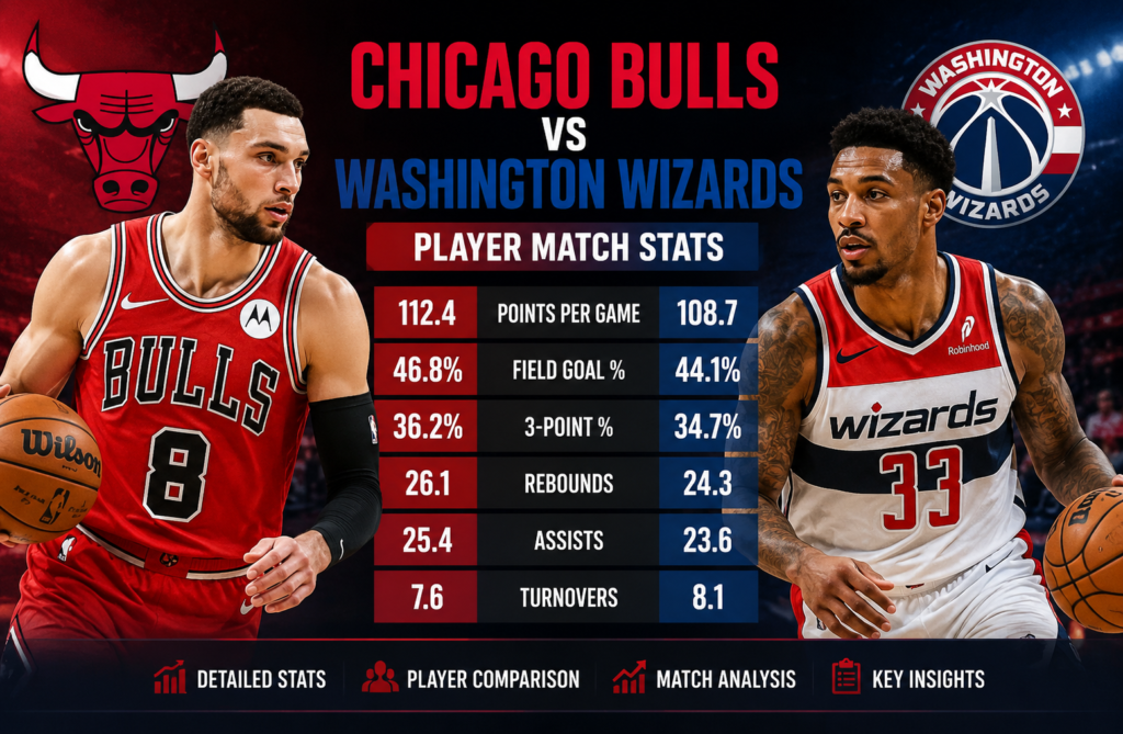 Chicago Bulls vs Washington Wizards Player Match Stats