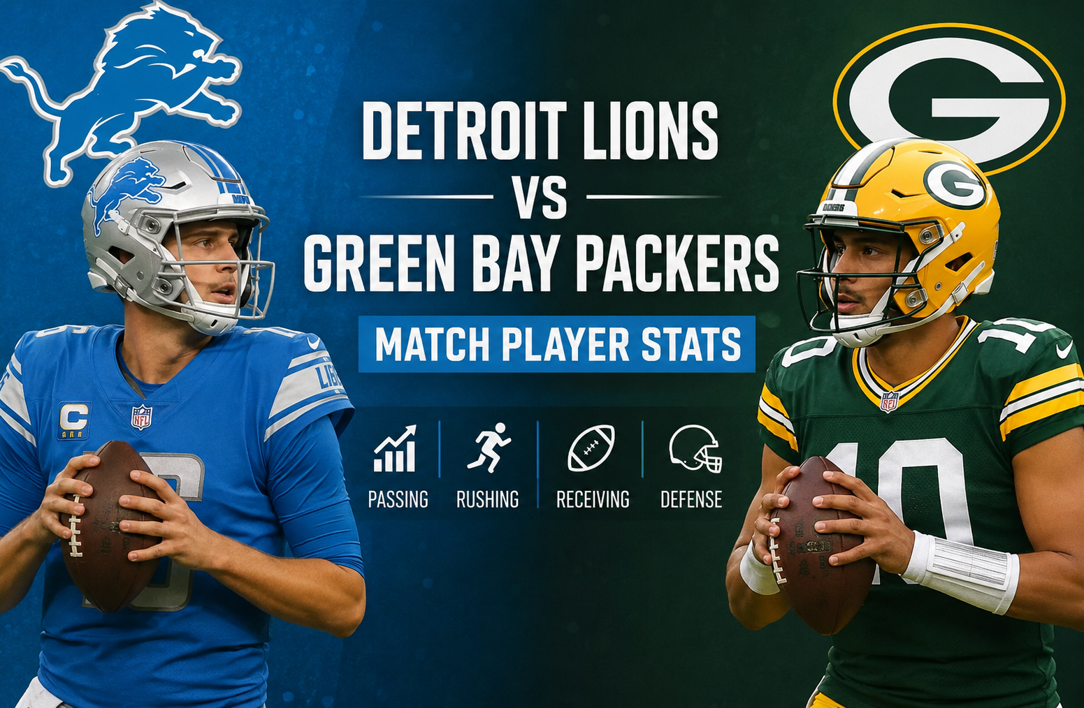 Detroit Lions vs Green Bay Packers Match Player Stats