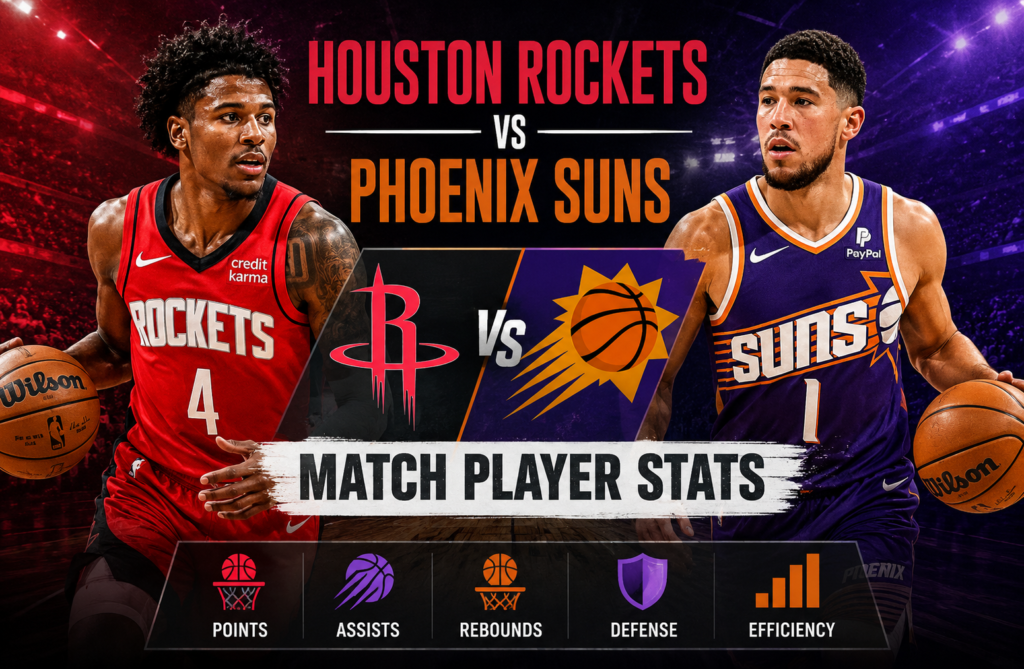 Houston Rockets vs Phoenix Suns Match Player Stats