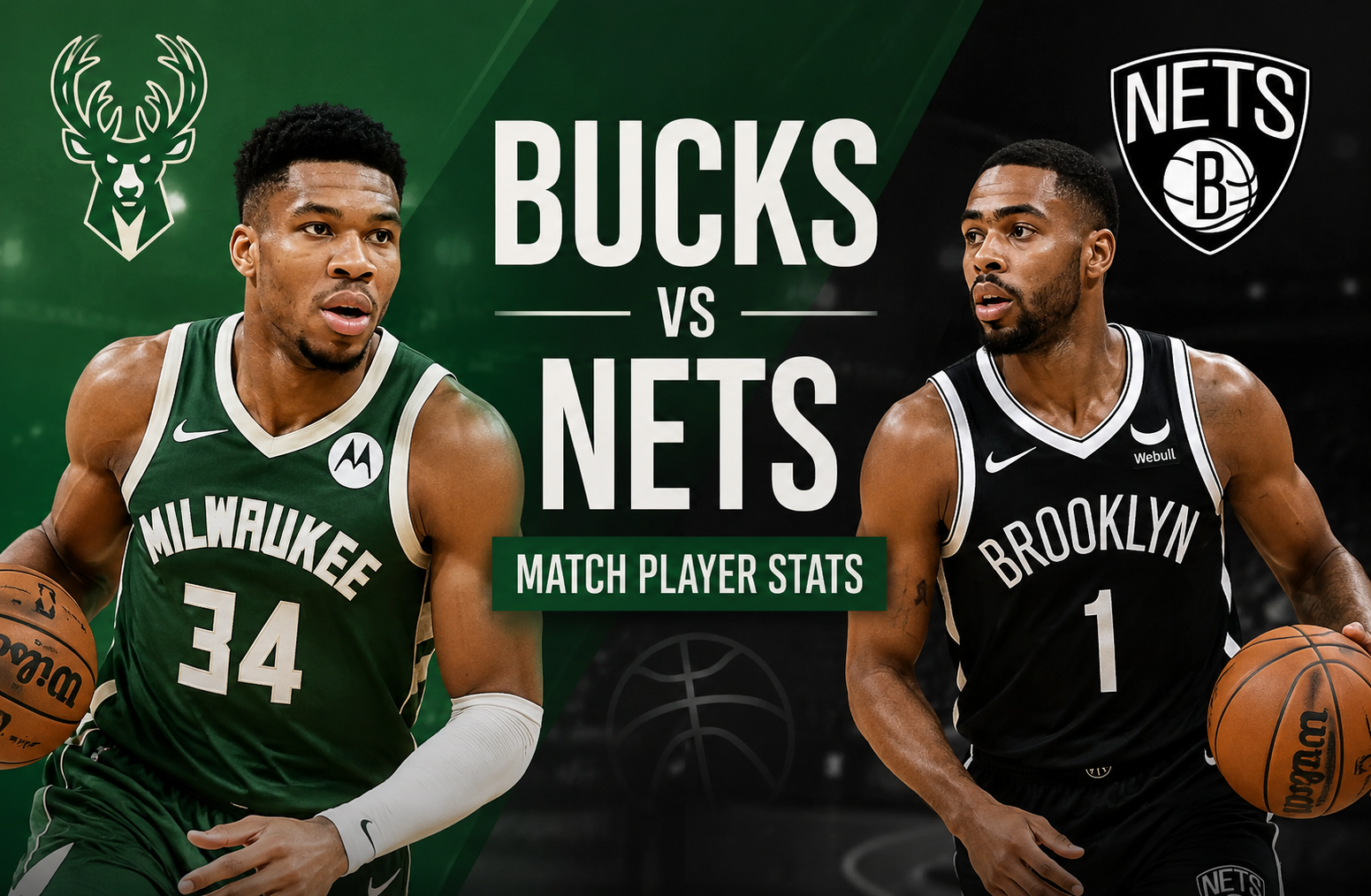 Milwaukee Bucks vs Brooklyn Nets Match Player Stats