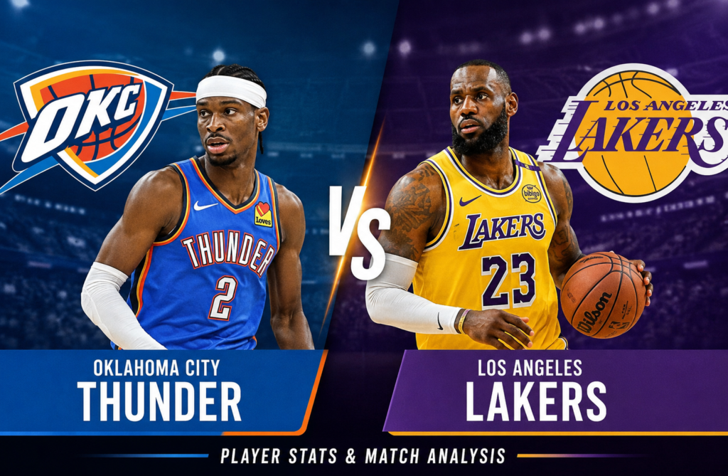 Oklahoma City Thunder vs Lakers Player Stats